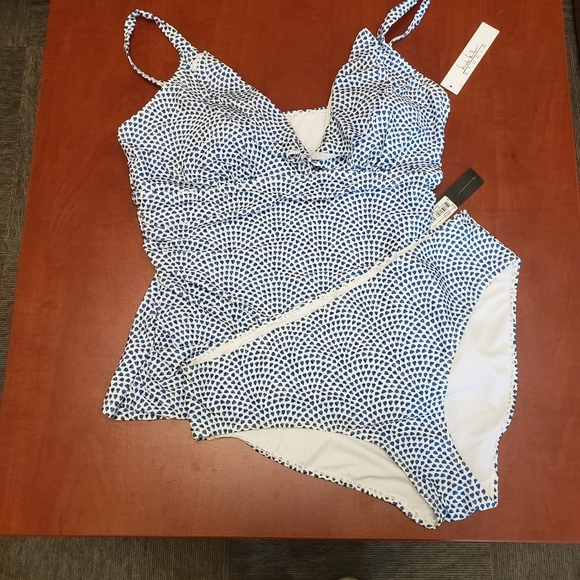 Nicole Miller Plus Size Sweatheart One Piece Swimsuit Size 3X